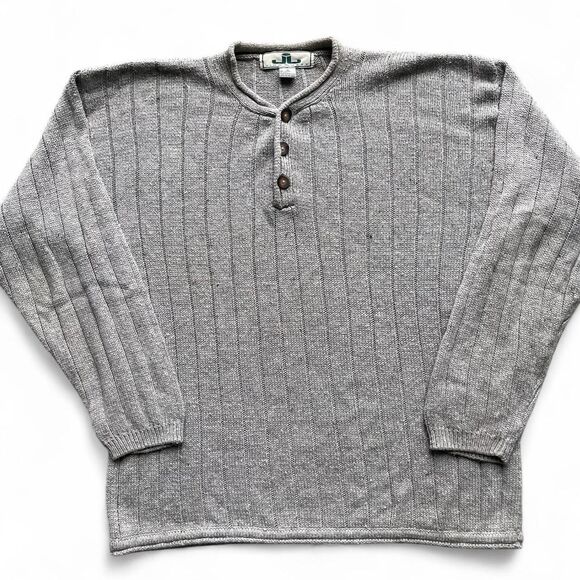 Rare Vintage Jimmy Jazz 90s Henley Knit Sweater Streetwear Collectible - Picture 1 of 5